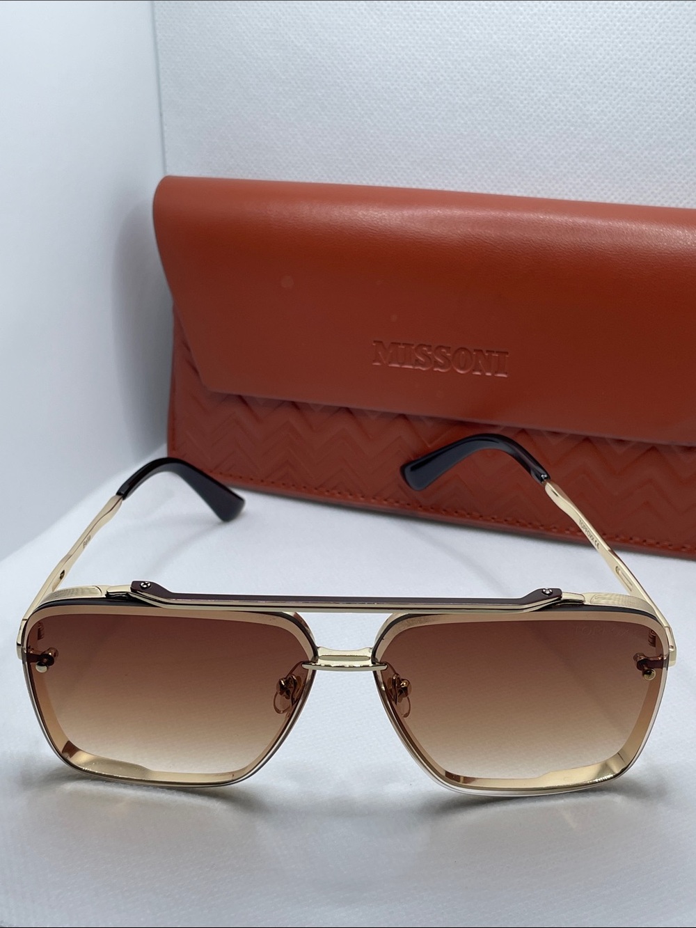 TopFoxx Bella Gold Sunglasses with Brown Lenses